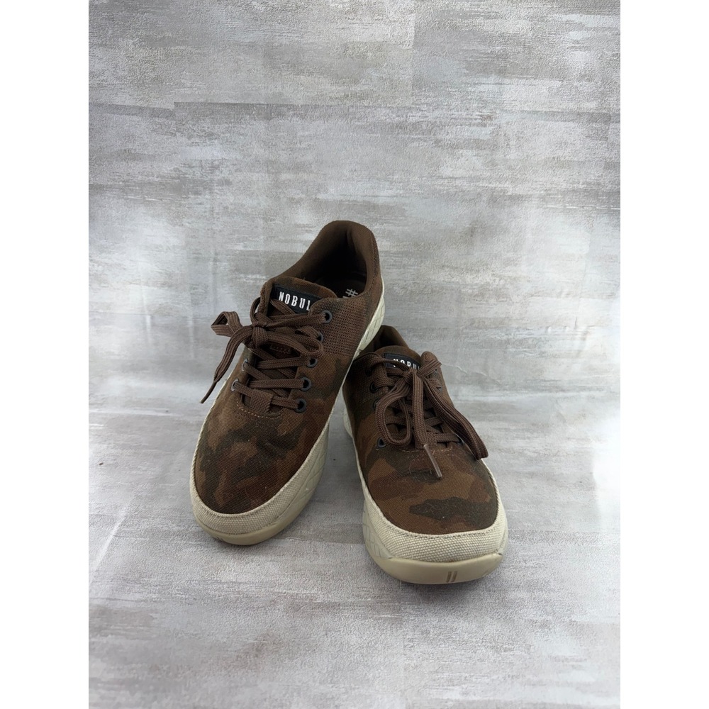 NOBULL Canvas Trainer Brown Camo Low Top Sneakers Men 6.5 Women 8
